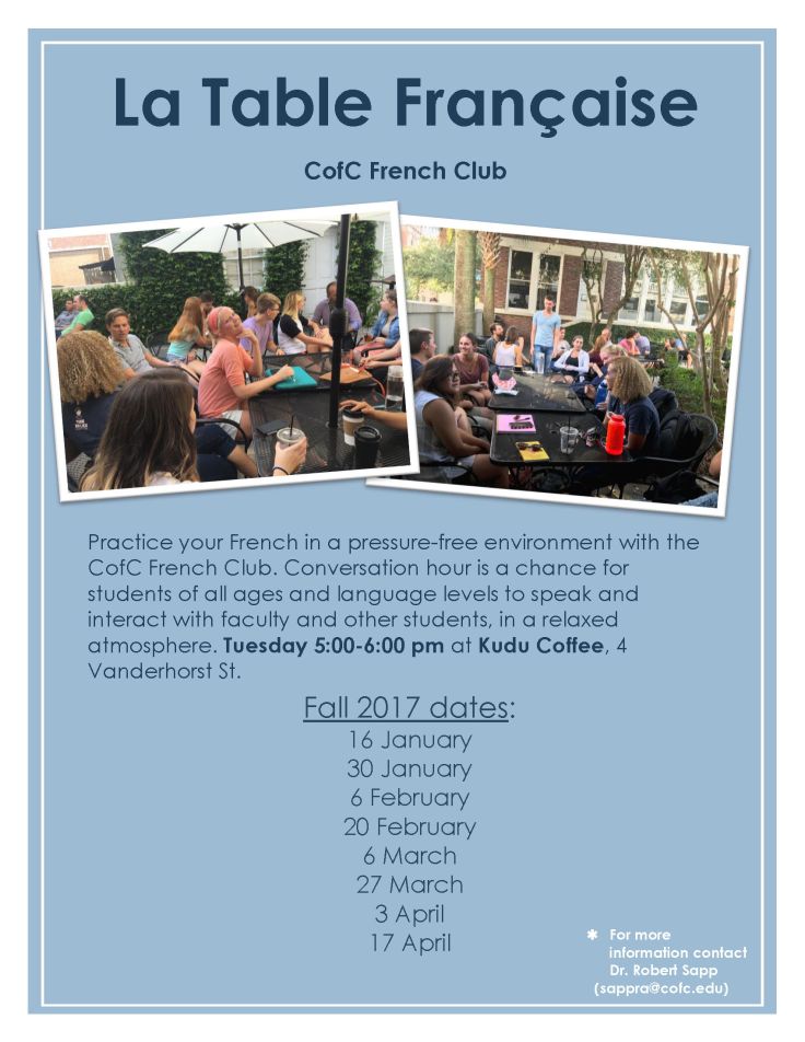 Conversation hour flyer